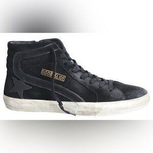 Slide Black High-Top Sneakers